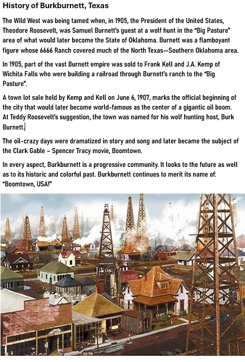 Brief history of the City of Burkburnett