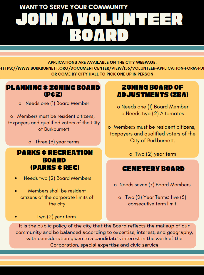 volunteer board members needed photo